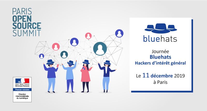 Illustration pour l'événement BlueHats au Paris Open Source Summit 2019